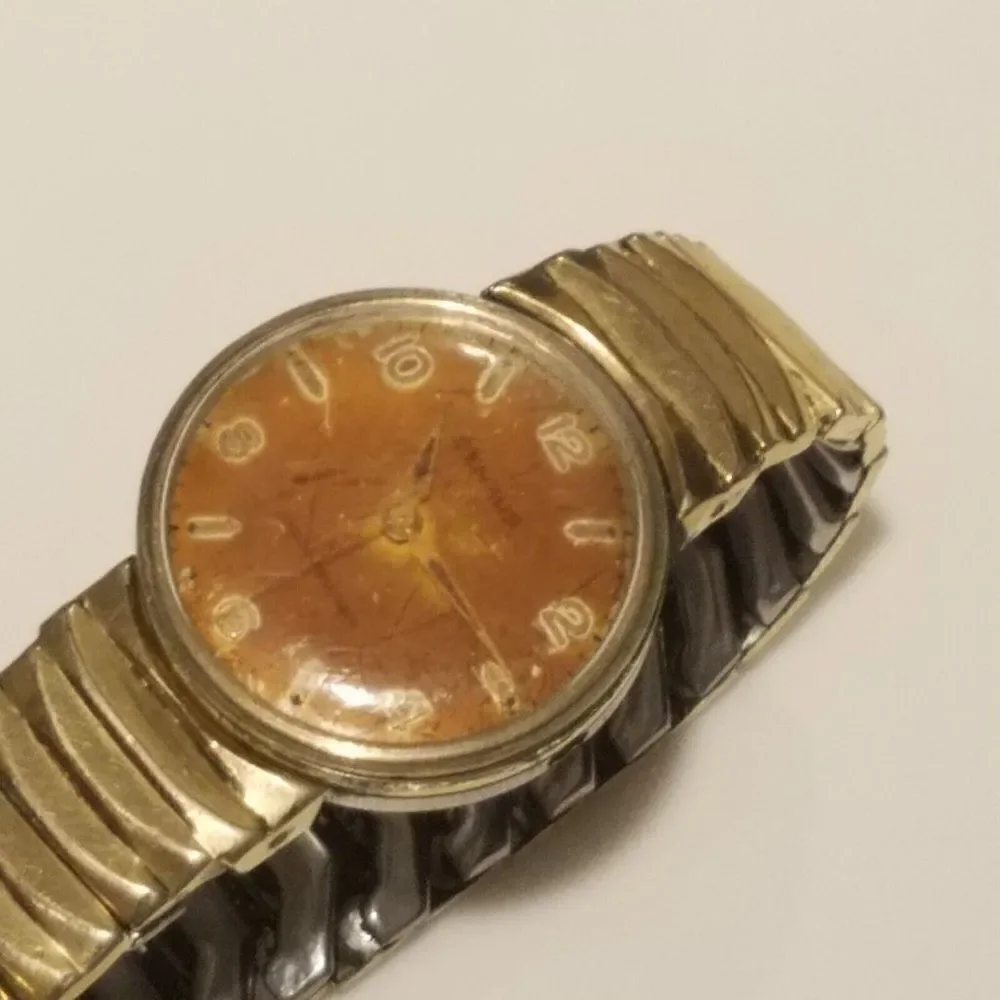 Benrus Swiss DR 23 AXZ Pat 2446603 Watch 17 Jewel 10K RGP For Restoration Parts